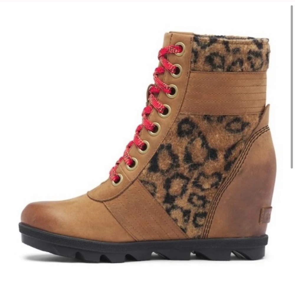 Sorel Lexie Faux Fur Paneled Wedge Boot 6